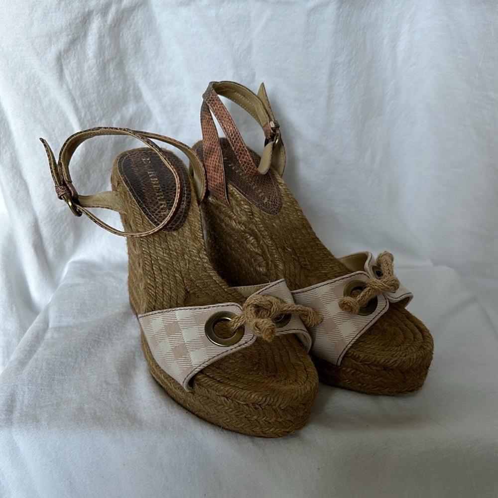 Burberry Wedge Platform Sandals